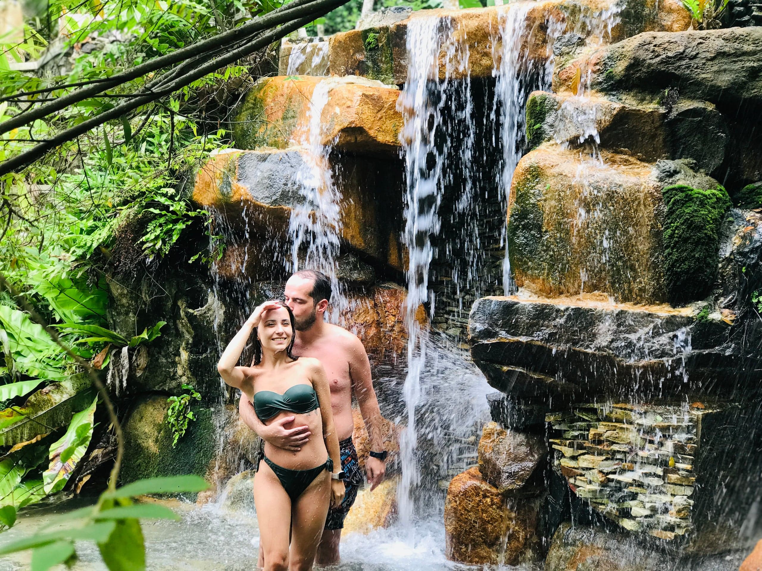 Waterfall massage at Leisure Land, Galle